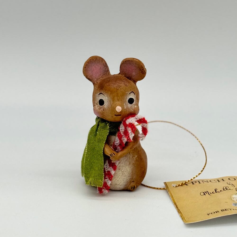 Bethany Lowe Little Mouse With Candy Canes Christmas Figure New